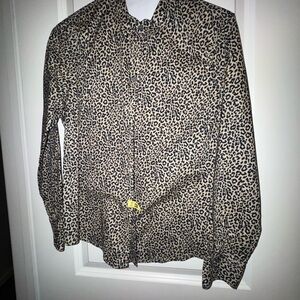 J. Crew Women's Leopard Print Casual Shirt